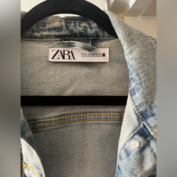 Zara waist-length jean jacket size XL fits like a medium - Picture 5 of 5